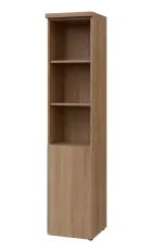 MHN 5 - 4DN3 kancelářská skříň, 1-dveřová/nika, pravá, 1820x400x400, dub bardolino